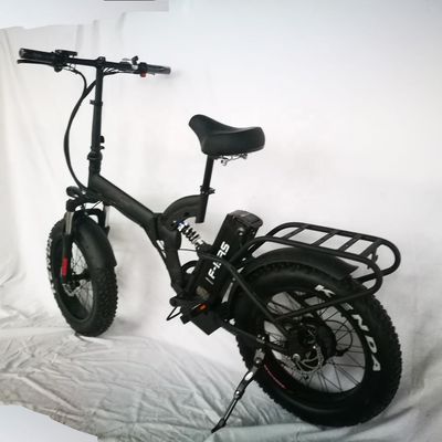 Batería de litio de 48V 14Ah Samsung 7 velocidad 750W 20&quot; 4.0 Cuadro de suspensión completa Bicicleta eléctrica plegable