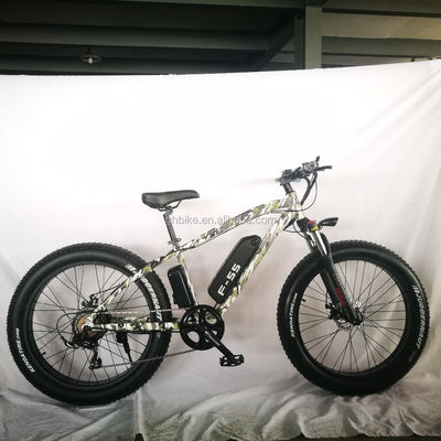 26 pulgadas 750W Camuflaje Color del Ejército Nieve Bicicleta eléctrica 48V NO Plegable