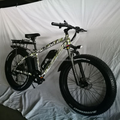 26 pulgadas 750W Camuflaje Color del Ejército Nieve Bicicleta eléctrica 48V NO Plegable