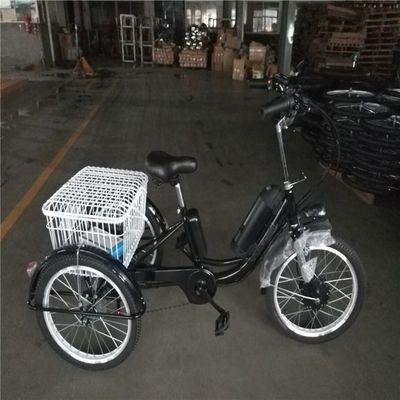 Navegue sin esfuerzo por la ciudad en nuestra bicicleta eléctrica de tres ruedas de 350W para ciclistas mayores