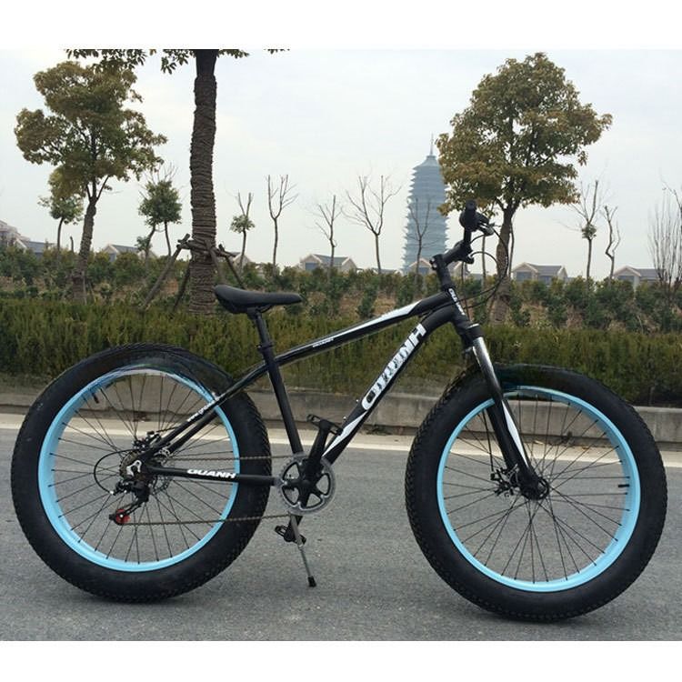 26&quot; 4.0 Cuadro de aleación de aluminio 7 velocidades Gran neumático neumático graso bicicleta de nieve con centro de aluminio