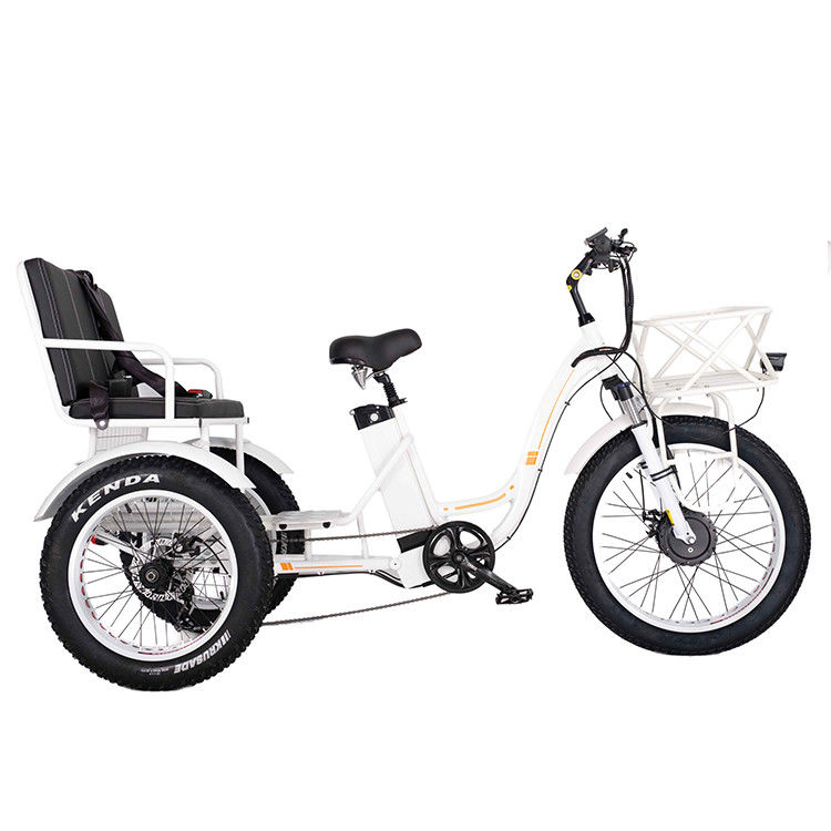 750W ruedas delanteras eléctricas de Rickshaw Trike con batería de litio de 21AH y 7 velocidades