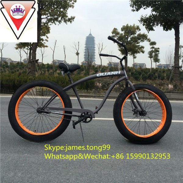 Fat Beach Cruiser Bike con neumáticos de nieve de 26 pulgadas y marco de aleación de aluminio en 2015