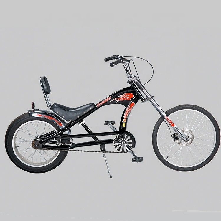 Peso bruto 38kg 24 pulgadas de bicicleta de chopper con engranajes de velocidad única y marco largo