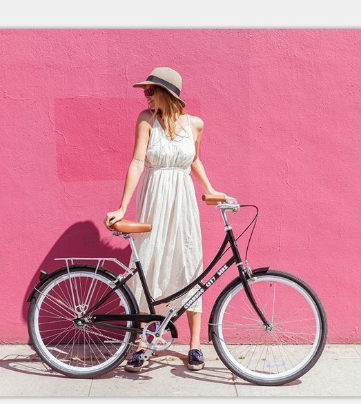 28 &quot;Aluminio V Freno de la bicicleta de la ciudad para personas mayores Diseño clásico vintage