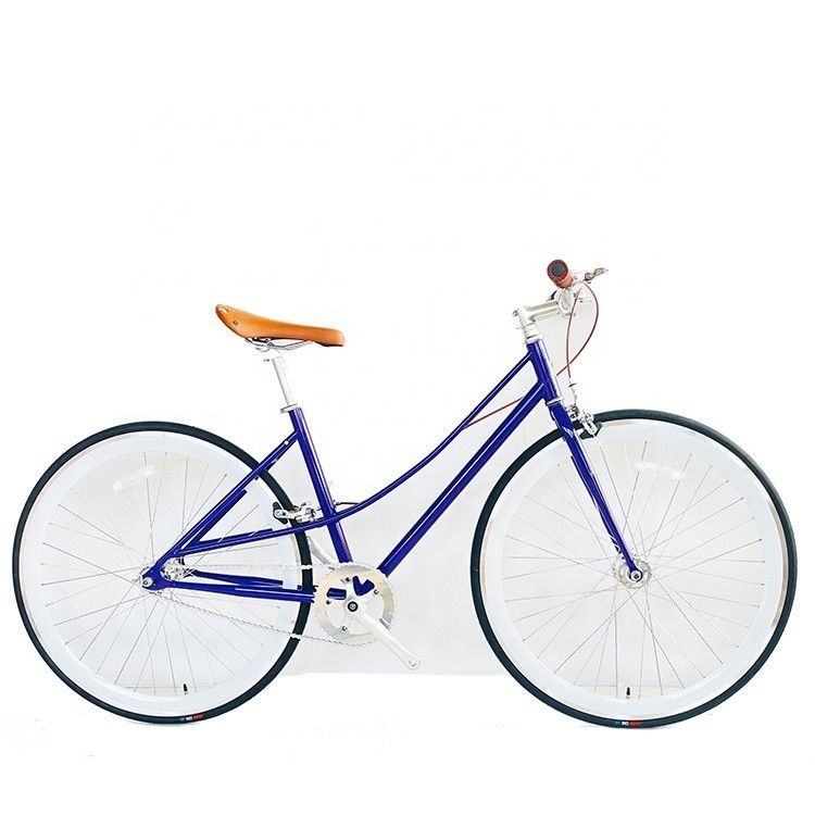 700C Lady Women Gril CE EE.UU. Personalizado de velocidad única paso a través de la bicicleta de la ciudad de engranaje fijo