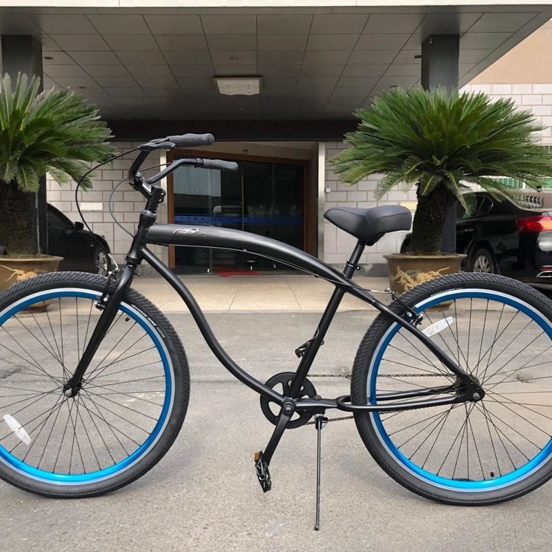 7 velocidad de la bicicleta de la ciudad con 24 pulgadas de neumático sólido y material de borde de aluminio diseño plegable