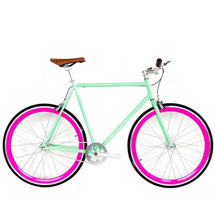 Bicicleta de velocidad fija de 700C con marco de acero Hi-Ten y certificación CE CPSC