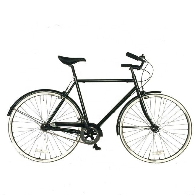 700C SHIMANO Interior 3 velocidades Holandés Hombres CE Adultos Acero Marco Ciudad Vintage Bike Tenedor de acero