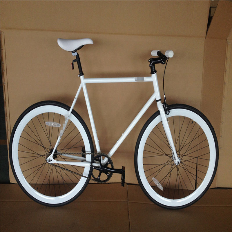 Conjunto de manivela de láser 700c Marco de carbono Bicicleta de velocidad fija con neumático Kenda 700 * 28C