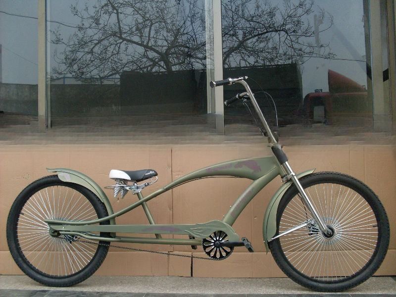 19 kg de peso brillante tenedor de acero de 26 pulgadas estilo Beach Cruiser Chopper Bike para el rendimiento