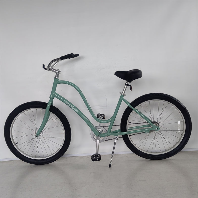 26 pulgadas de paso a través de la playa Cruiser bicicleta con marco de aleación de aluminio y un solo engranaje