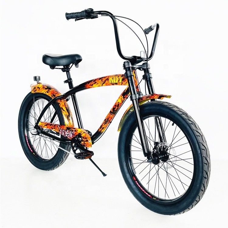 EEUU Mujeres 24 &quot; 3,0 Fat Pneumático Cuadro de Aluminio Beach Cruiser Bike con freno de disco