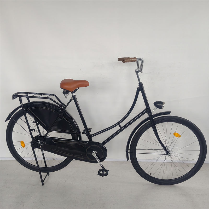 Solo velocidad 28 pulgadas Vintage clásico Negro Lady Oma Holanda City Cruiser holandés Bike Bicicleta para mujeres