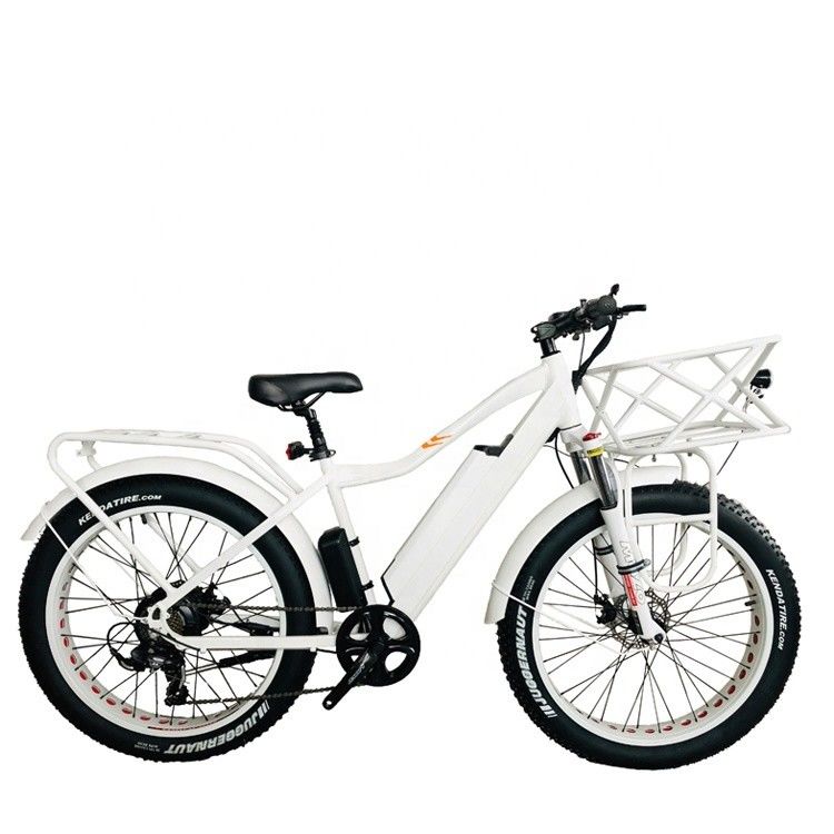 26&quot; 4.0 Gran neumático de nieve grasa bicicleta eléctrica con freno de disco y 1000W 48V 17AH Motor BaFang trasero