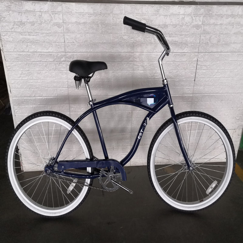 Bicicleta de crucero de playa de velocidad única de 26 pulgadas para adultos con opción de portador delantero
