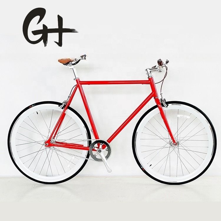 Certificado CE 700C 4130 CR-MO Cuadro de acero Bicicleta de engranaje fijo con sistema de freno de calibre