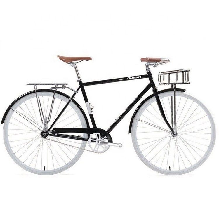 Freno de calibre 700C OEM Logotipo de color CE Estante delantero clásico Sturmey Archer Inner 3S Vintage City Bike para hombres