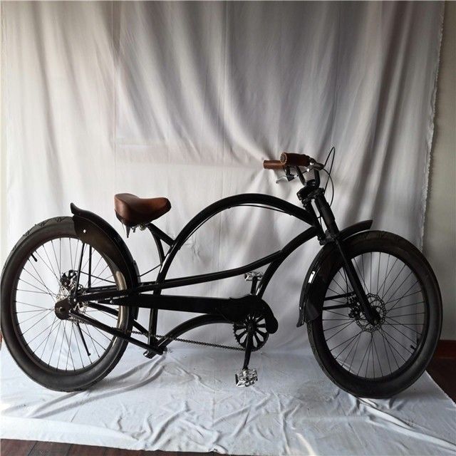 Fat Tire 26 &quot;Bicicleta de crucero de playa extendida con marco de acero y tecnología de freno de disco