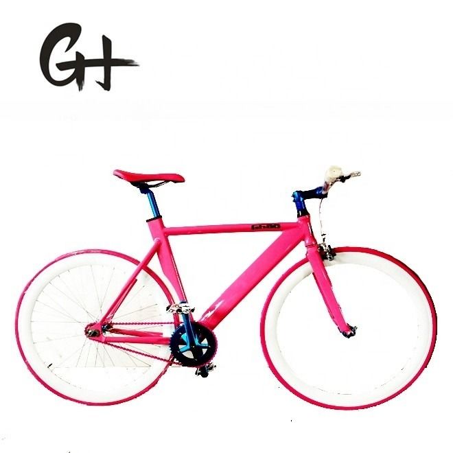 Logotipo ODM OEM Color 700C Single Speed Track Bike con marco y tenedor de aluminio ligero