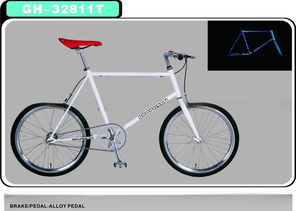 Bicicletas de carretera o bicicletas fijas CR-MO Marco de bicicleta Opción superior con tallo de manillar de aleación