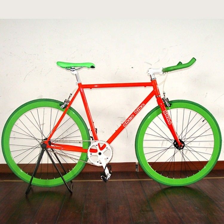 Pneumático de espesor 700C 45MM de borde de aluminio de velocidad única Fixie Gear Bicicleta con tenedor de acero
