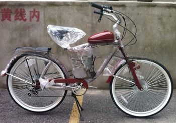 Experiencia de conducción cómoda Bicicleta de 48cc con motor de gas con frenos de disco y YScolor