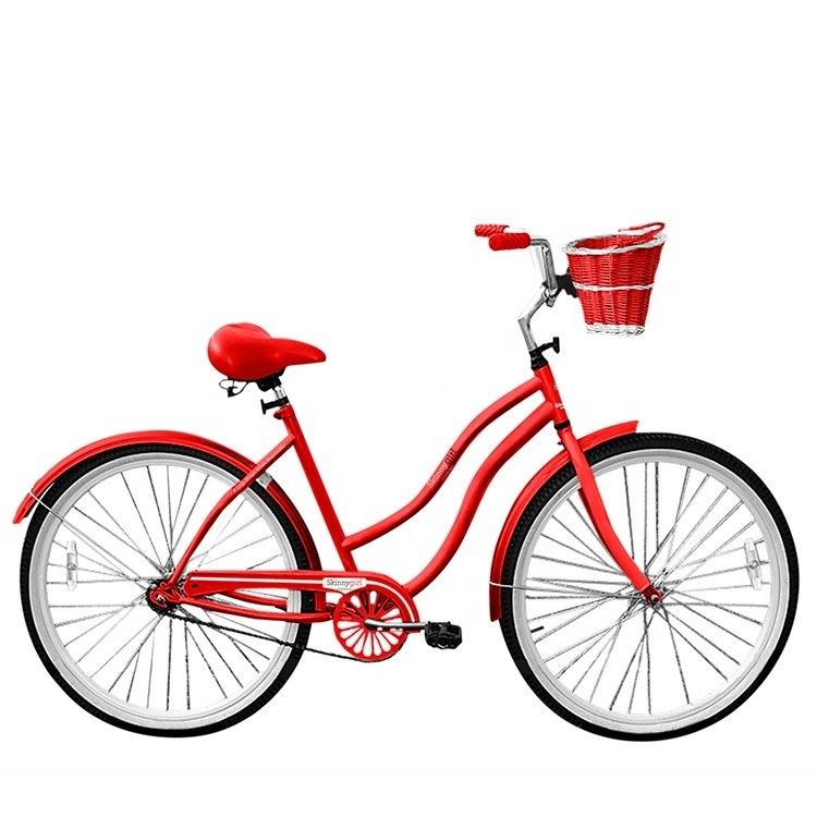 26&quot; de mujer paso a través de la playa Cruiser Bike con engranajes de velocidad única y llantas de aluminio