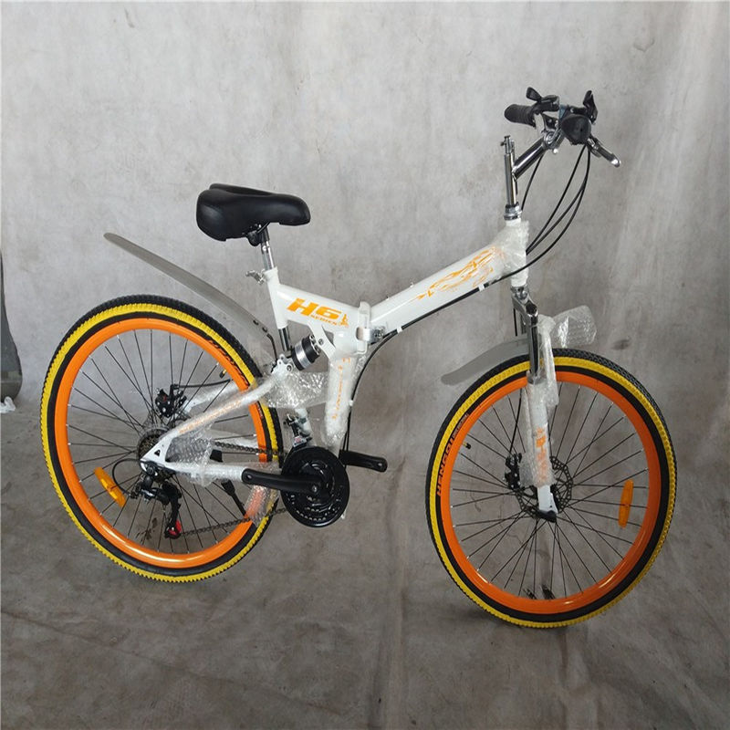 1.8m Cuadro plegable de suspensión completa bicicleta de montaña para adultos con un peso bruto de 17 kg