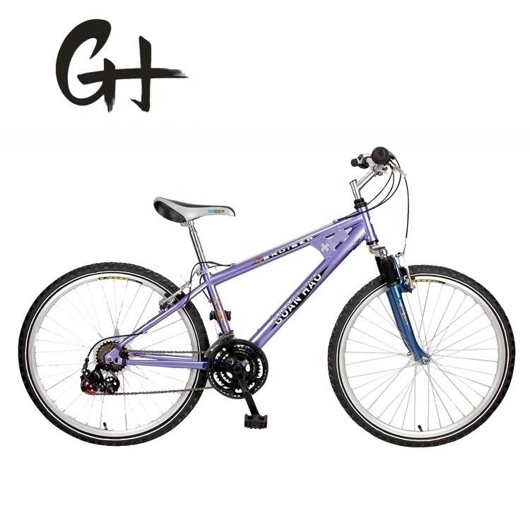 Bicicleta de montaña sin hilos de aluminio de 26 pulgadas Shimano 21S para hombres con suspensión frontal