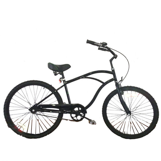 26&quot; de estilo masculino para adultos bicicleta de playa crucero con freno de montaña rusa de una sola velocidad y marco duro