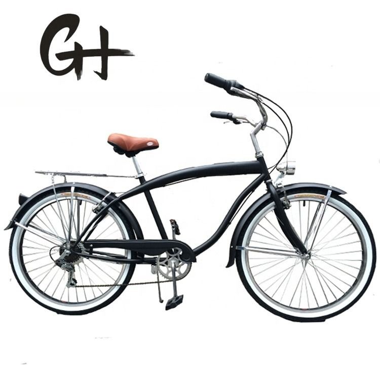 Marco duro de 26&quot; Tamaño de rueda Shimano 7 velocidad Americanos de la parte trasera del bastidor hombres Beach Cruiser Bike