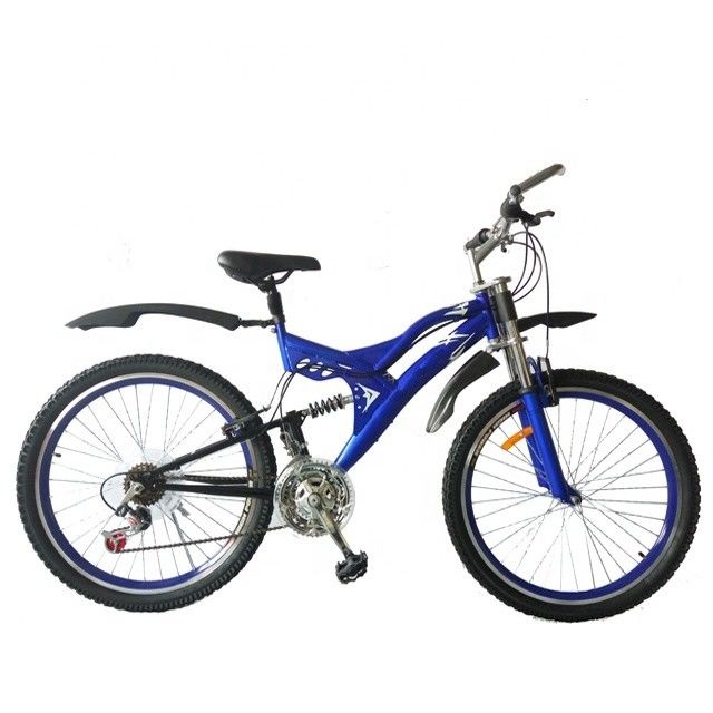 26&quot; bicicleta de montaña con suspensión completa para cargas pesadas capacidad de carga 120kg 21 velocidades