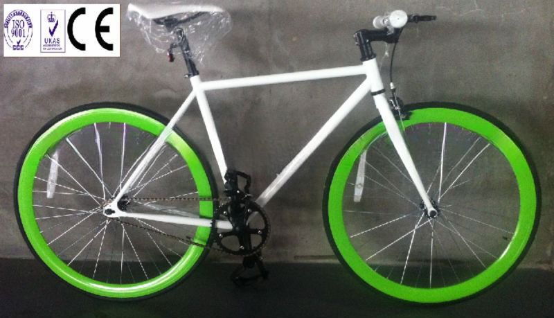 Aluminio LASCO 46T Bicicleta de pista de velocidad única de engranaje fijo con material de llanta de aleación de aluminio