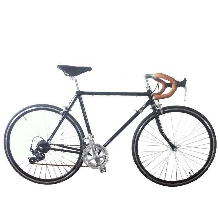 Bicicleta de carretera 700C con marco de acero Hi-Ten Shimano 14S clásico y freno de calibre