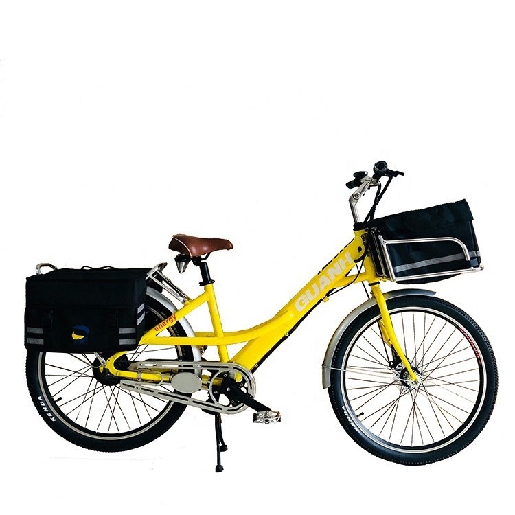 35V 350W 8.8AH Batería de litio 26" Entrega de comida rápida Bicicleta eléctrica de carga para mujeres adultas 25KM/H Mercado de Europa