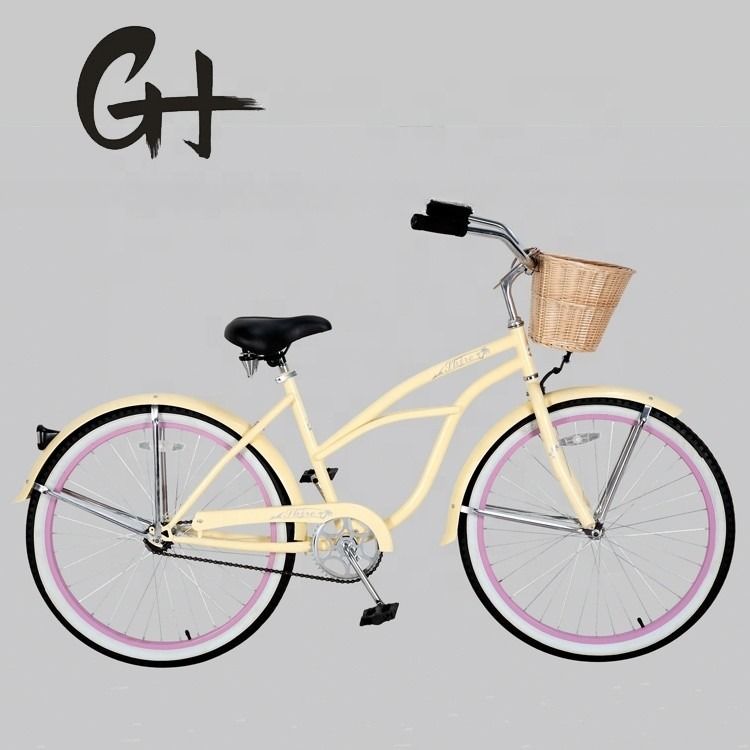 26&quot;x2.125&quot; Cuadro de acero de freno de montaña baja Mujeres Bicicleta de crucero de playa CE EN CPSC OEM/ODM