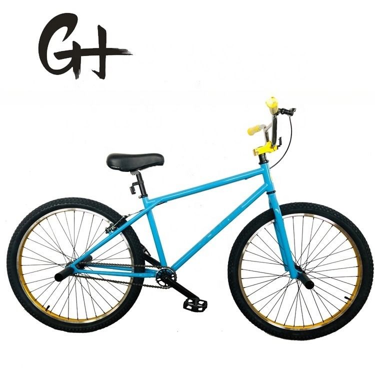 Bicicleta BMX de velocidad única de color personalizado de 26 pulgadas con marco de acero Hi-Ten y certificación CE