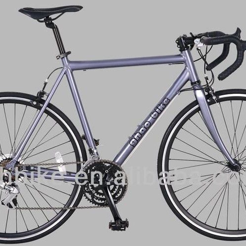 Bicicleta de carreras de 18 velocidades 700C Bicicleta de carretera para hombres con eje de aluminio y suspensión sin tenedor