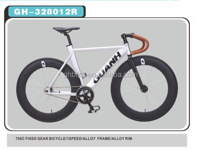 Bicicleta de engranaje fijo de aleación de aluminio 700C personalizada con peso brillante de 13 kg y color Pantone