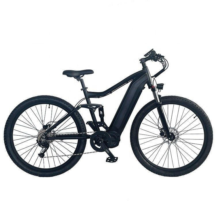 26*4&quot; Ancho del neumático 48V 1000W 17AH BAFANG Motor Medio Eléctrico Full Suspension Mountain Bike