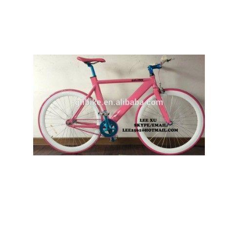 Bike de aluminio ligero con engranaje fijo 2020 Rosa 700C para una conducción fácil y divertida
