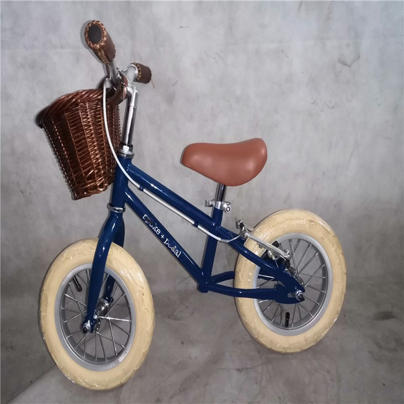 Bicicleta de acero con horquilla y marco para niños 3-5 años de edad Color azul 12 pulgadas