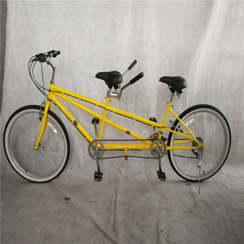 Bicicleta Tandem de marco duro de 26 pulgadas de turismo y ocio Crucero para adultos Bicicleta de doble asiento