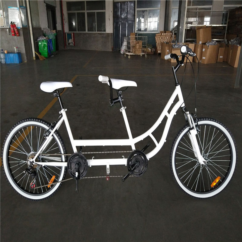 Bicicleta Tandem de doble asiento de 24 pulgadas de borde de aluminio para turismo y turismo en familia