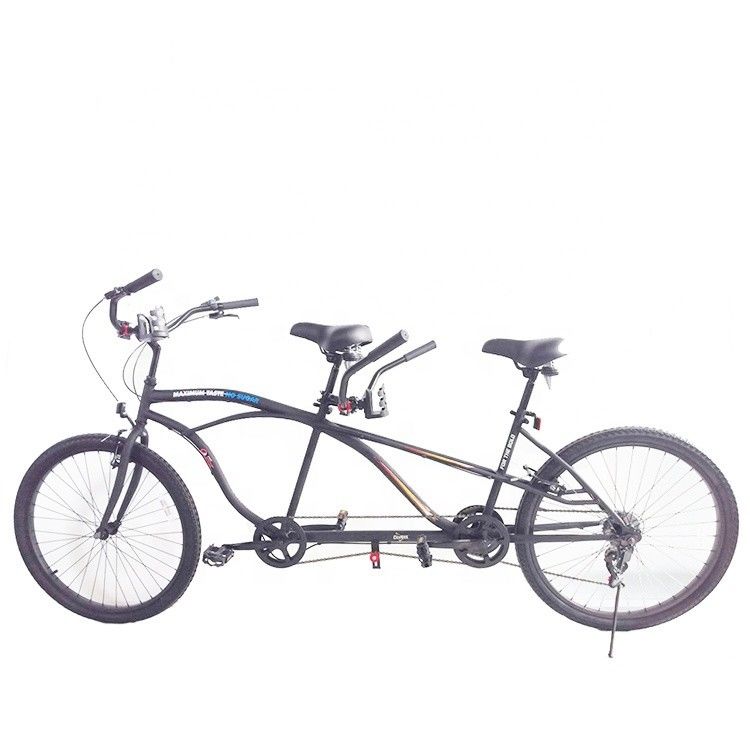 Marco de acero certificado CE 26 &quot;Shimano 7 velocidades Beach Cruiser bicicleta tándem para dos jinetes