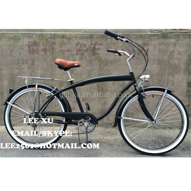 Cómodo y duradero de los hombres de 6 velocidades de la playa Cruiser bicicleta con 170MM Crankset