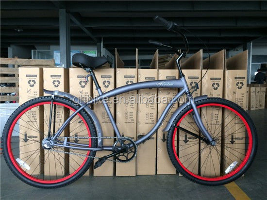 Bicicleta de la ciudad Gloss Peso 19kg Steel Fork Bicicleta de playa Cruiser para la conducción urbana