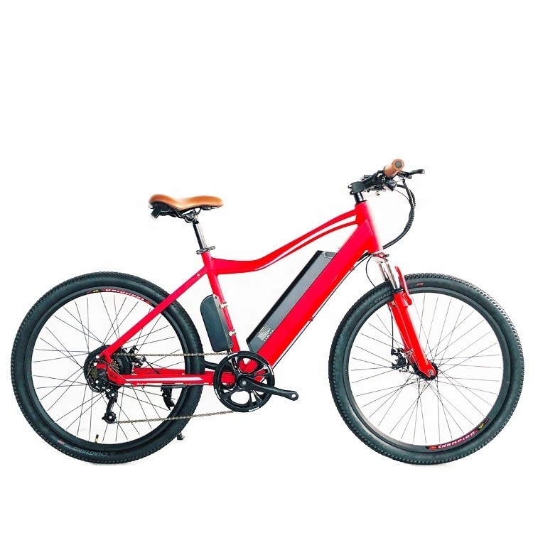 500W 48V14AH 28MPH Cuadro de aluminio 26&quot; Suspensión delantera Bicicleta de montaña eléctrica para hombres