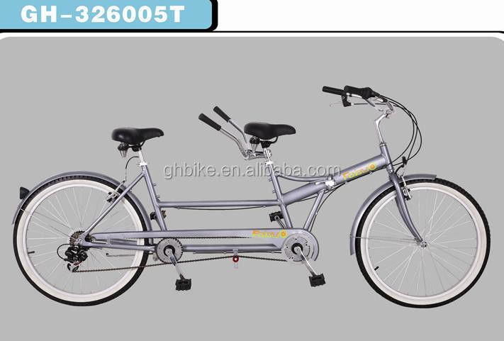 26&quot;*2.125.A / V Bicicleta de tenedor de acero de pared blanca con bicicleta plegable de dos asientos de 7 velocidades